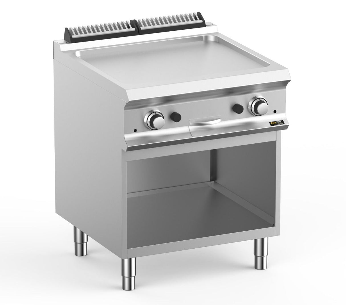 Hobart Ecomax HEFTBG77AL Smooth Griddle on Open Cupboard