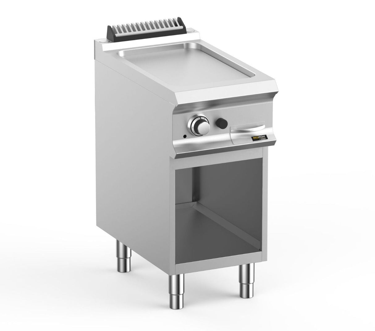Hobart Ecomax HEFTBG74AL Smooth Griddle on Open Cupboard