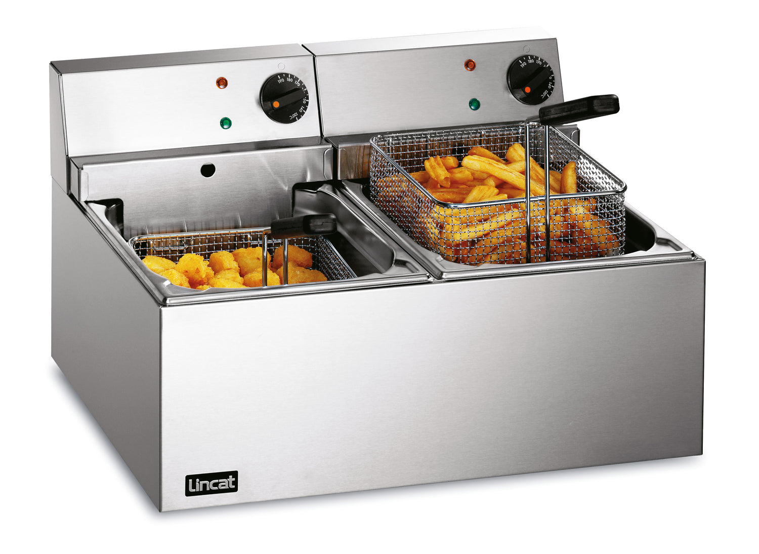 Lincat Lynx 400 Electric Counter-top Twin Tank General Purpose Fryer - 2 Baskets - W 540 mm - 2 x 3.0 kW