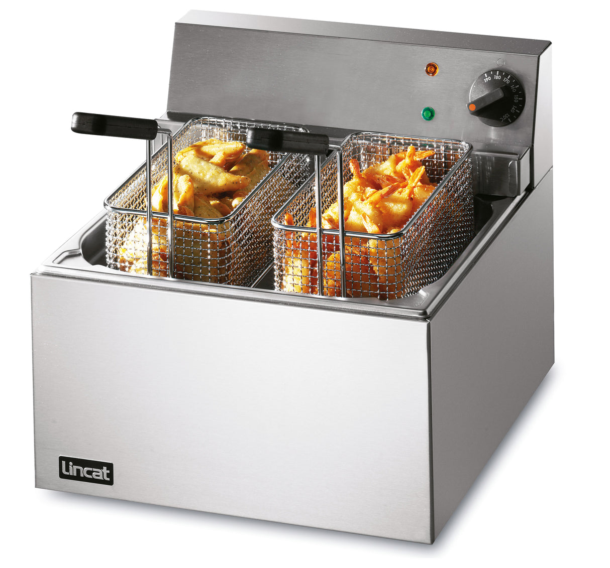 Lincat Lynx 400 Electric Counter-top Fish Fryer - Single Tank - 2 Baskets - W 360 mm - 3.0 kW