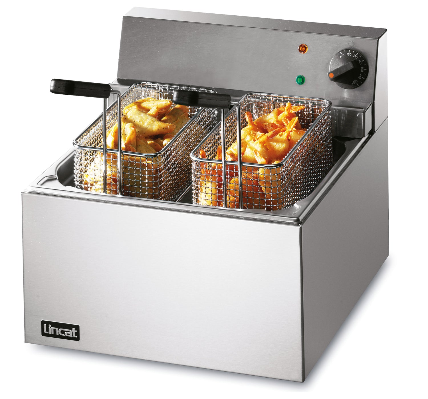 Lincat Lynx 400 Electric Counter-top Fish Fryer - Single Tank - 2 Baskets - W 360 mm - 3.0 kW