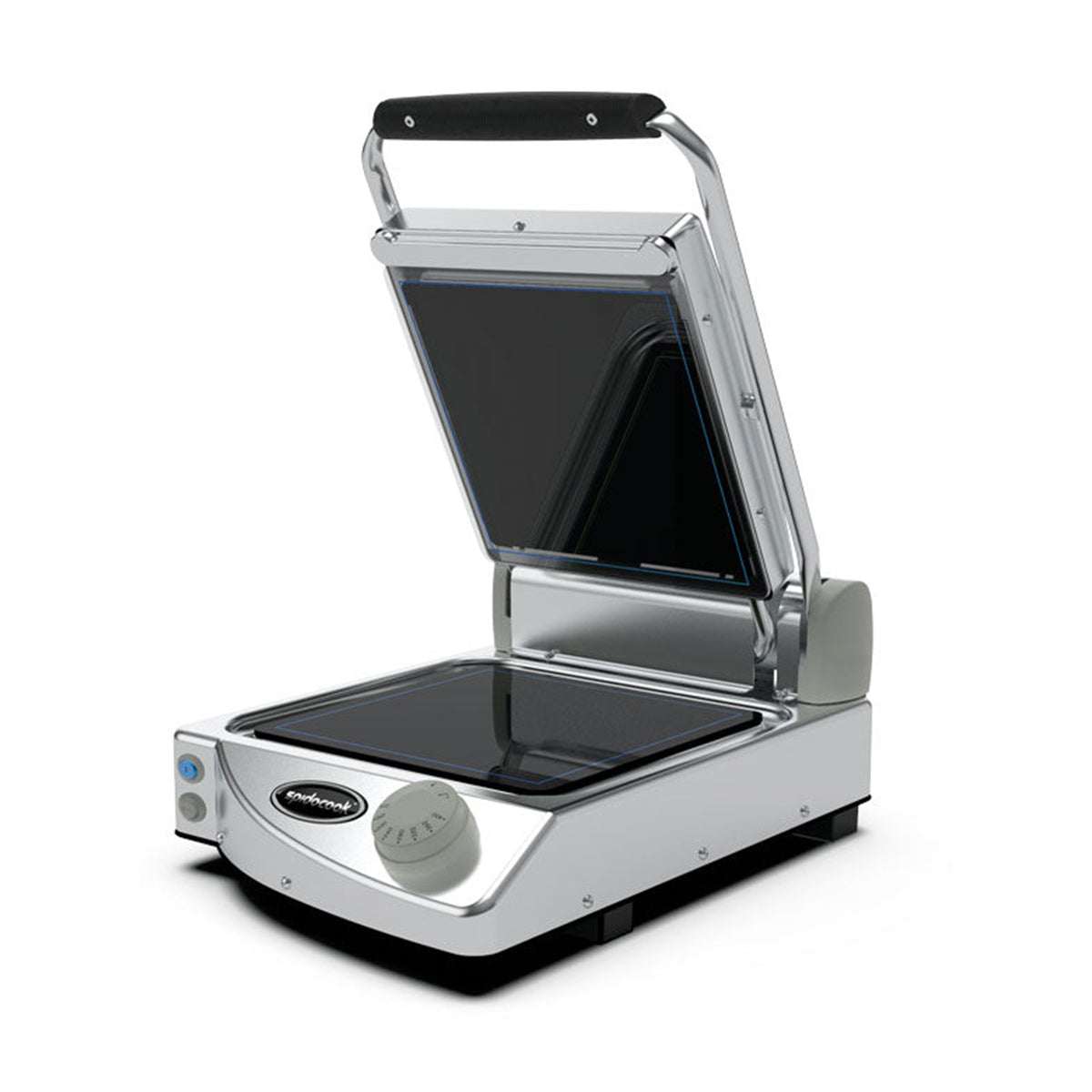 SP010E-GB SpidoCook Single Electronic Panini Grill - Smooth Top