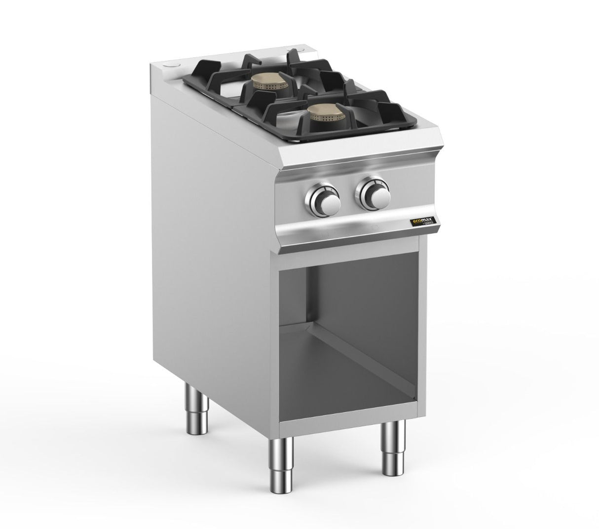 Hobart Ecomax HEFB74AXL 2 Burner Hob on Open Cupboard