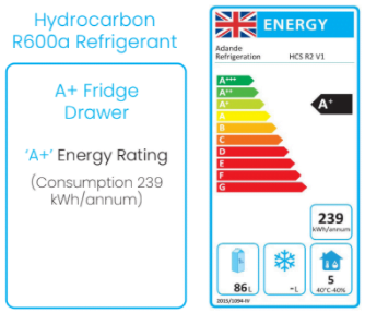 Adande HCS2/CW Chef base unit solid worktop