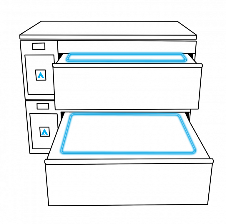 Adande SVS2/CT Combo two drawer under-counter side engine