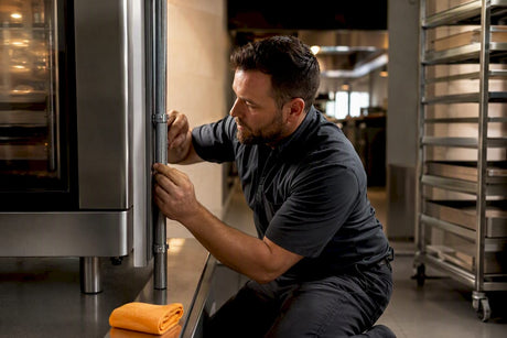 Electric combi installation in commercial kitchen
