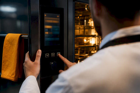 Chef saving a combi oven programme