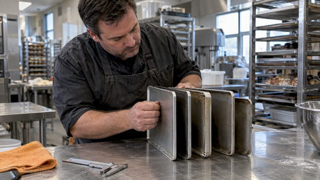 Commercial oven trays compared by thickness