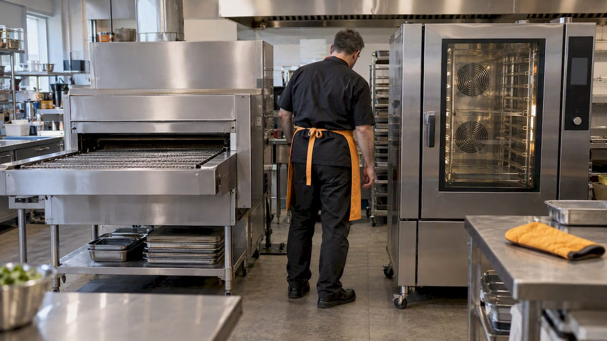 Impingement and convection ovens side by side