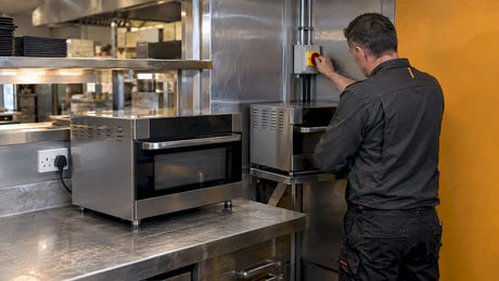 Speed ovens with plug-in and hardwired connections