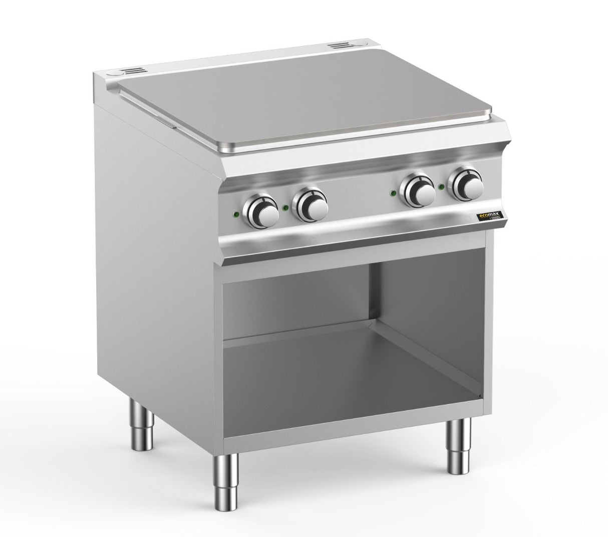 Hobart Ecomax HETPE77A 4 Zone Solid Top on Open Cupboard
