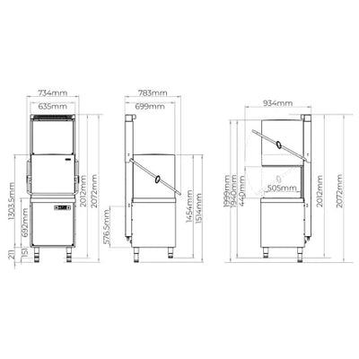 Classeq CP500SR-22 Pass Through Dishwasher