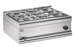 Lincat Silverlink 600 Electric Counter-top Bain Marie - Wet Heat - Gastronorms - Base + Dish Pack - W 750 mm - 2.0 kW