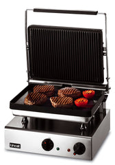 Lincat Lynx 400 Electric Counter-top Heavy Duty Ribbed Grill - Ribbed Upper & Smooth Lower Plates - W 395 mm - 3.0 kW