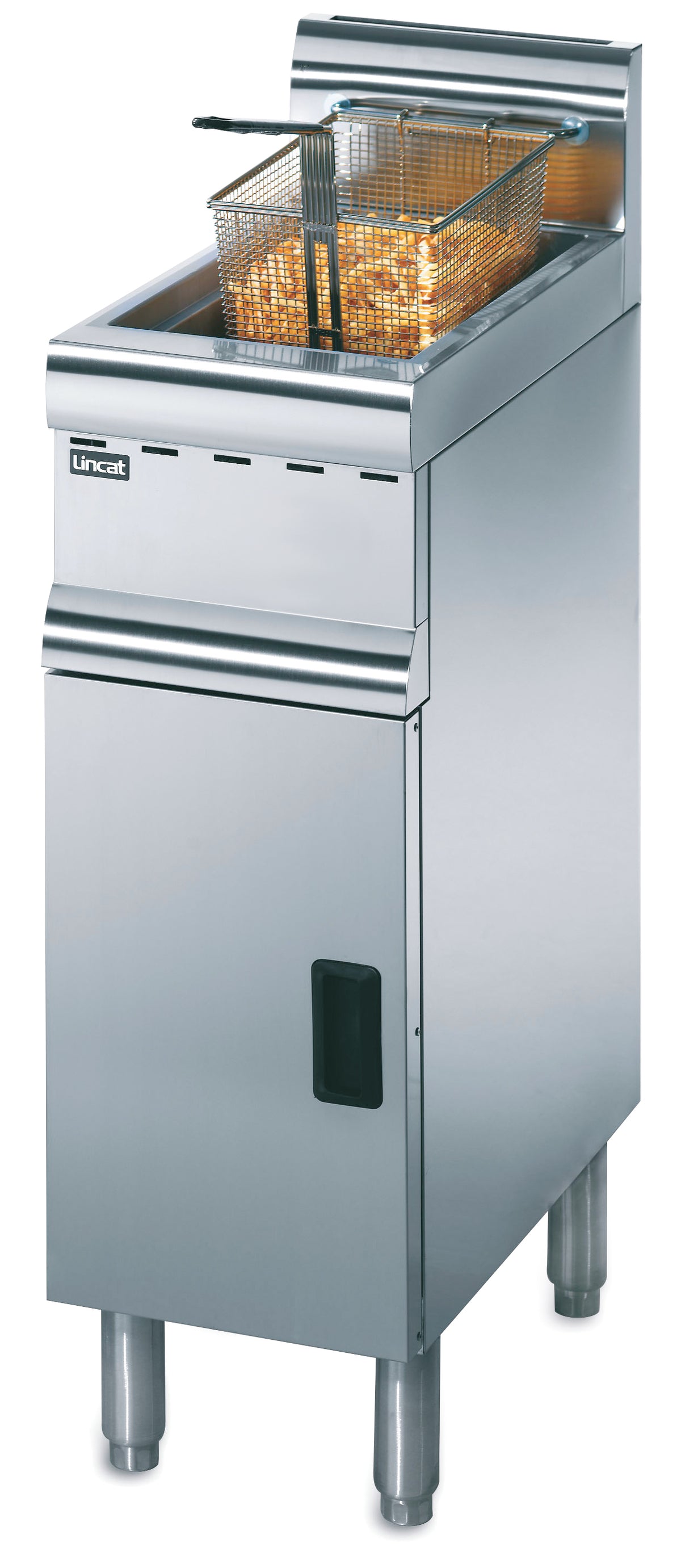 Lincat Silverlink 600 Natural Gas Free-standing Single Tank Fryer - 1 Basket - W 300 mm - 12.0 kW