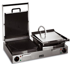 Lincat Lynx 400 Electric Counter-top Twin Panini Grill - Ribbed Upper & Lower Plates - W 623 mm - 4.5 kW