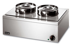 Lincat Lynx 400 Electric Counter-top Bain Marie - Wet Heat - inc. 2 x Round Pots - W 565 mm - 0.5 kW