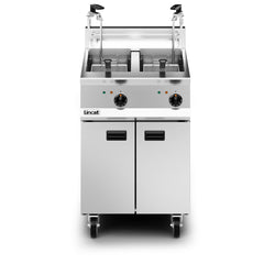 Lincat Opus 800 Electric Free-standing Twin Tank Fryer with Pumped Filtration - 2 Baskets - W 600 mm - 24.0 kW