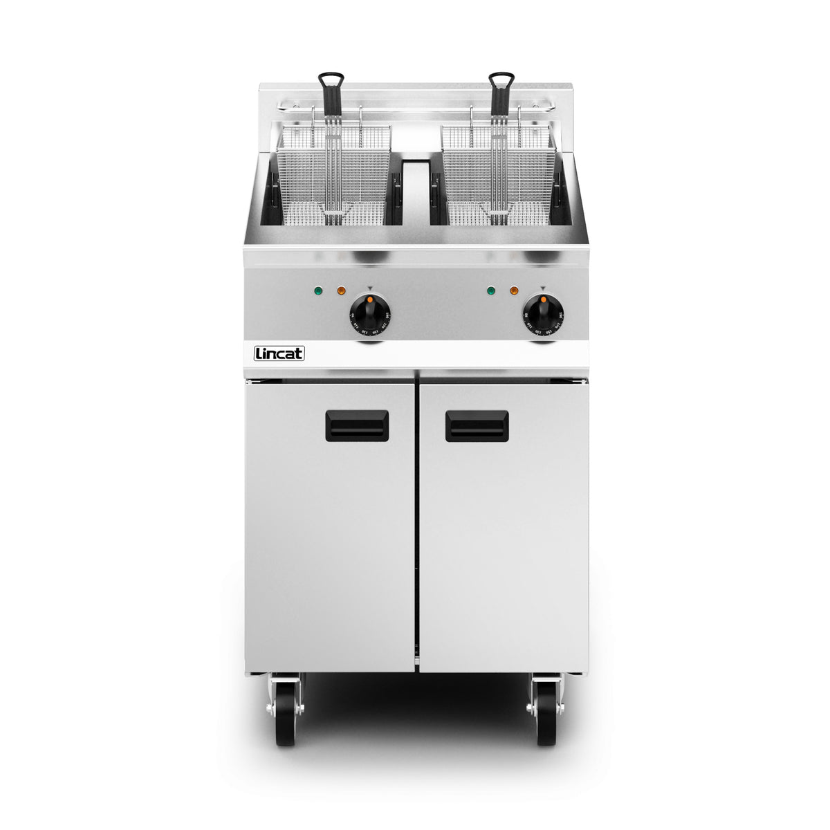 Lincat Opus 800 Electric Free-standing Twin Tank Fryer - 2 Baskets - W 600 mm - 24.0 kW