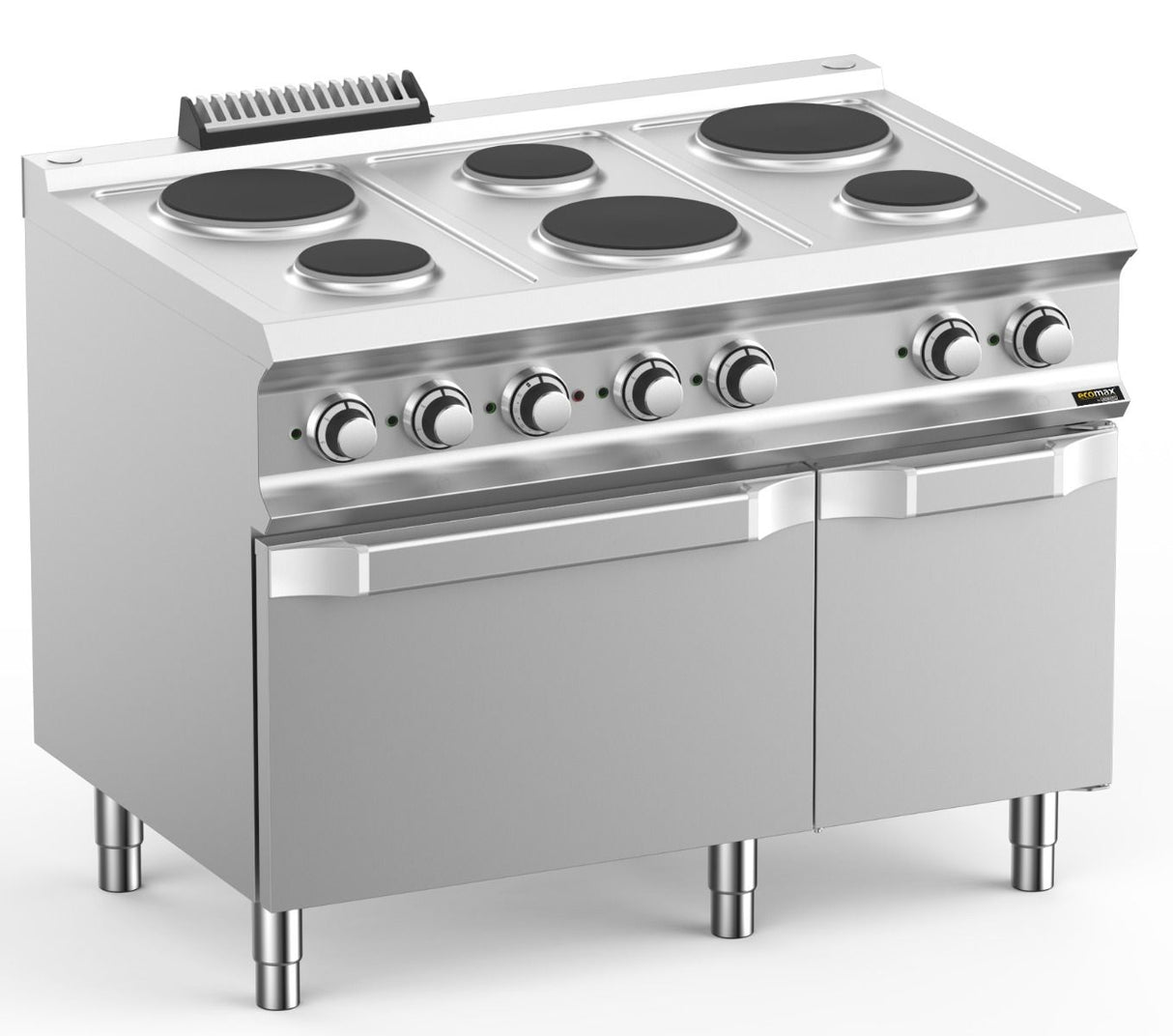 Hobart Ecomax HEPR711FE 6 Round Plate Hob with Electric Oven