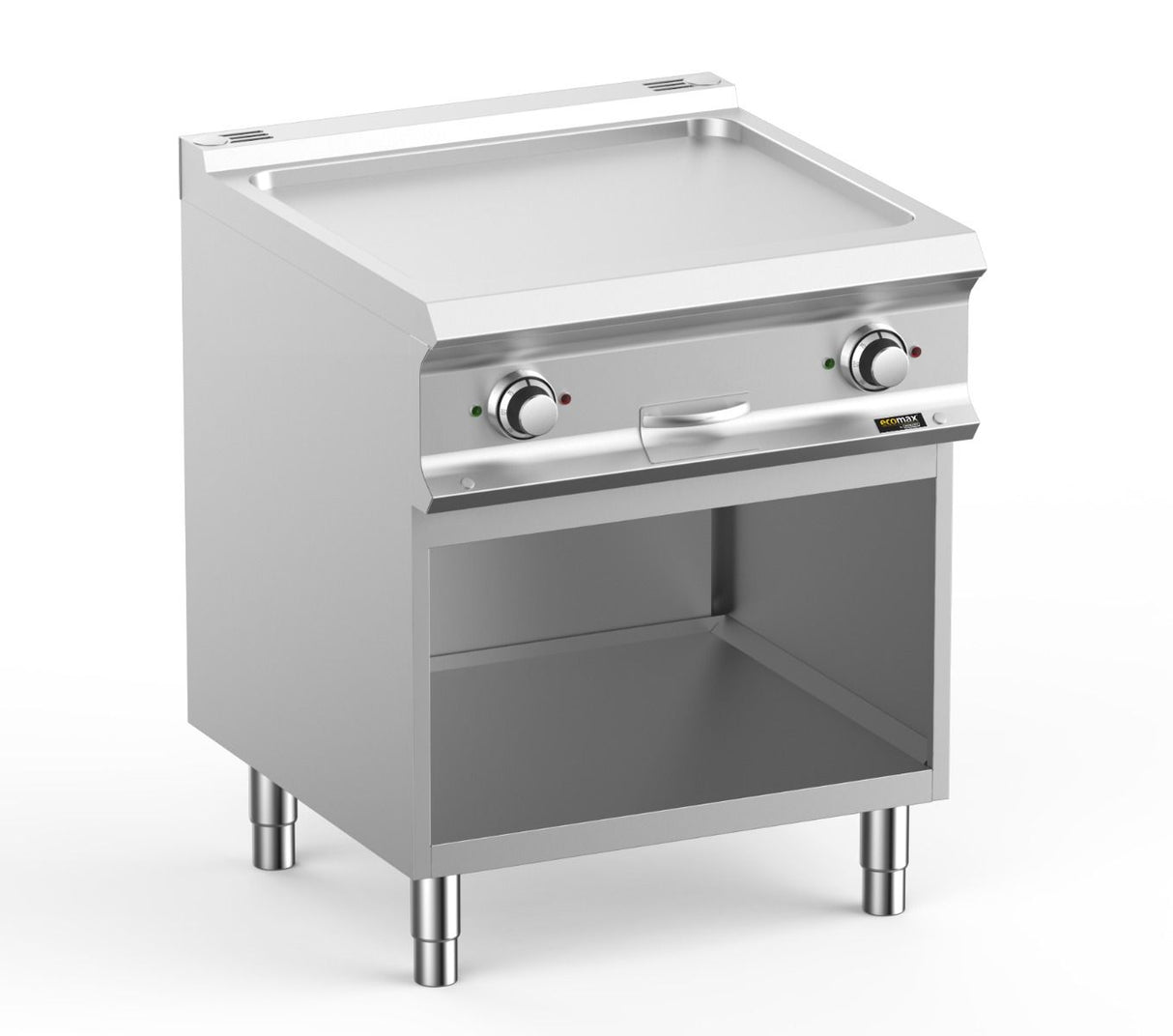 Hobart Ecomax HEFTBE77AL Smooth Griddle on Open Cupboard